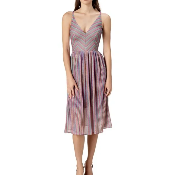 slim fit dress slacks Elisara Pleated Fit And Flare Mini Dress – VICI main image 0